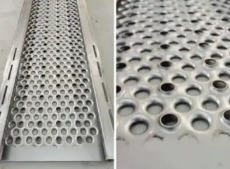 Formador de rollos de plataforma metálica para andamios: Perforación y estampado antideslizante en línea